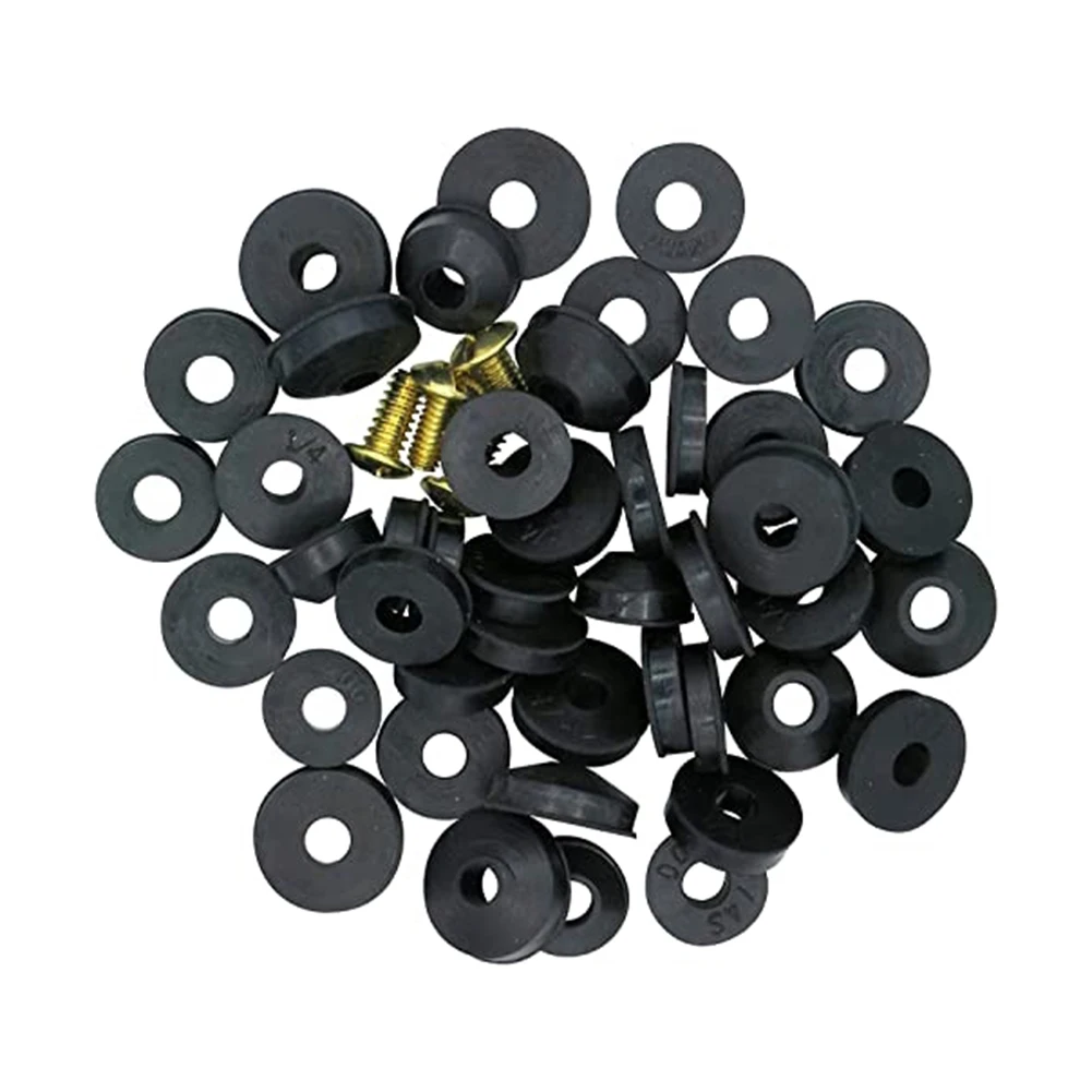 48PCS Faucet Sealing Washers O-rings and Rubber Gaskets with Brass Screws for Kitchen and Bathroom Fixtures Repair