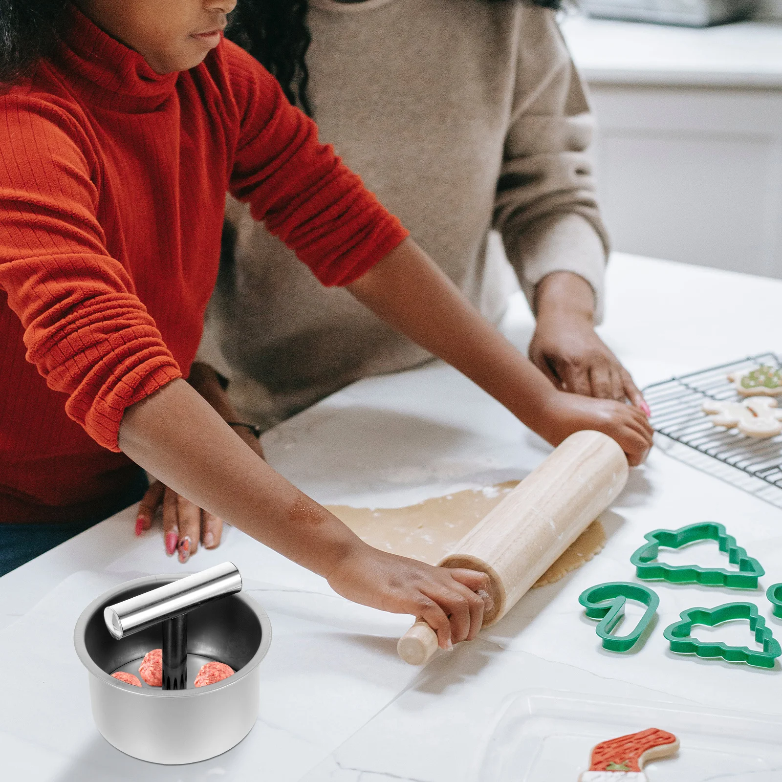 

1pcs Stainless Steel Meatball Maker Tool Household Shrimp Ball Maker Multi-Function Meatball Shaping Scoop For Kitchen