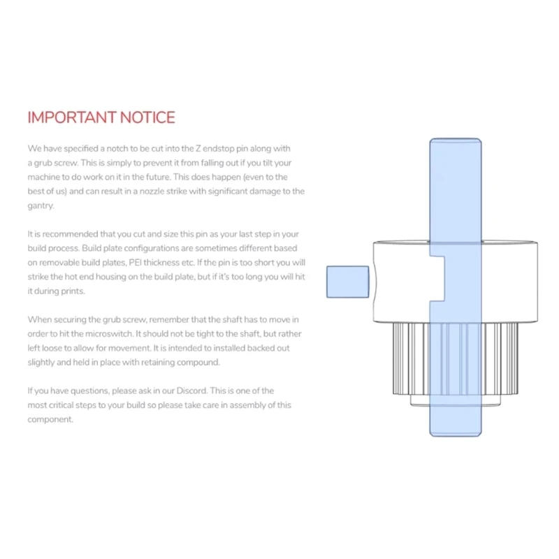 For VORON2.4 Optical Shaft Limit 30mm/35mm DAxis ZDrive 60mm Optical Shaft