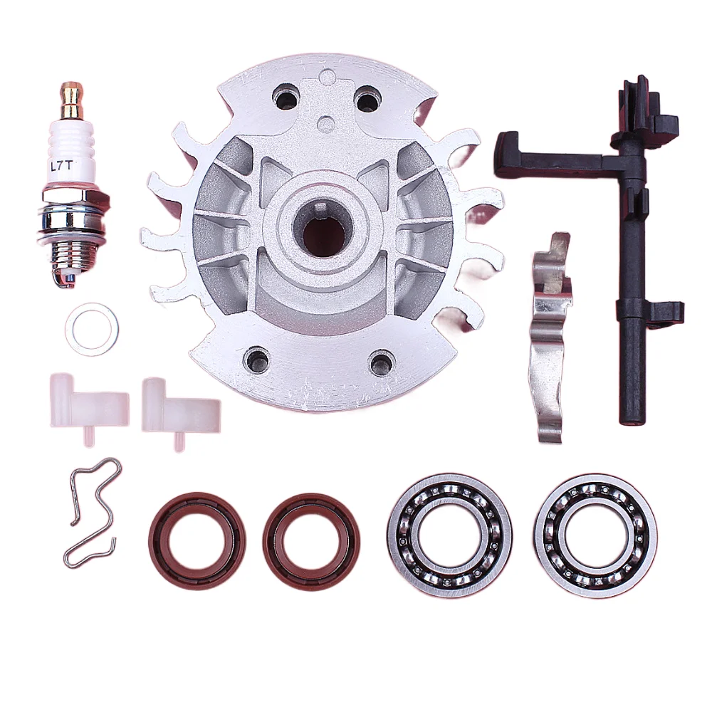 Flywheel Fly Wheel For Stihl MS180 MS170 018 017 Chainsaw Spare Part Crank Bearing Oil Seal Switch Shaft Contact Spring