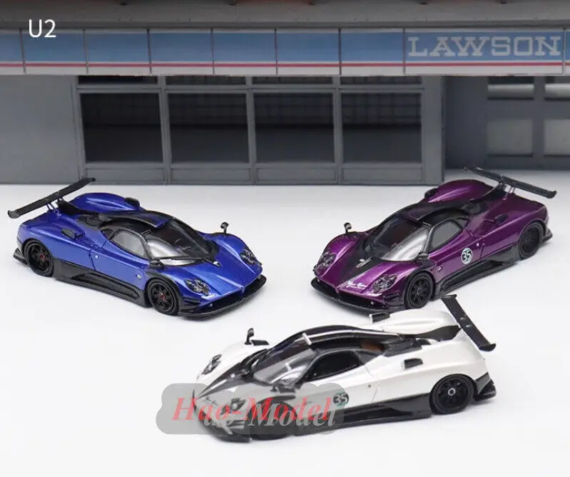 1/64 For Pagani Zonda 35# 760LH U2 Car Model Resin Diecast Toys Boys Birthday Gifts Hobby Display Collection Ornaments Limited