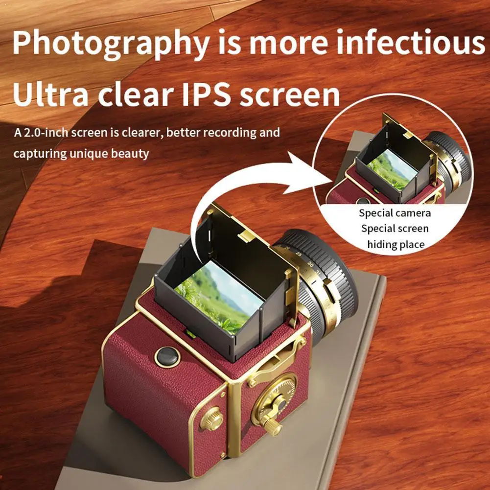 

4K Retro Portable Simulation Camera Video Recording 16X Zoom 6400MP HD 2.0 Inch Screen With128GB Card Student Portable Camera