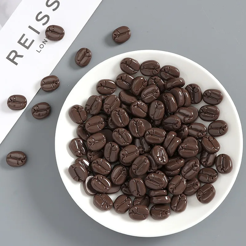 10 قطعة محاكاة مصغرة حبوب البن الراتنج كابوشون مسطح الغذاء الاصطناعي Crafts بها بنفسك الحرف سكرابوكينغ الهاتف اكسسوارات الديكور
