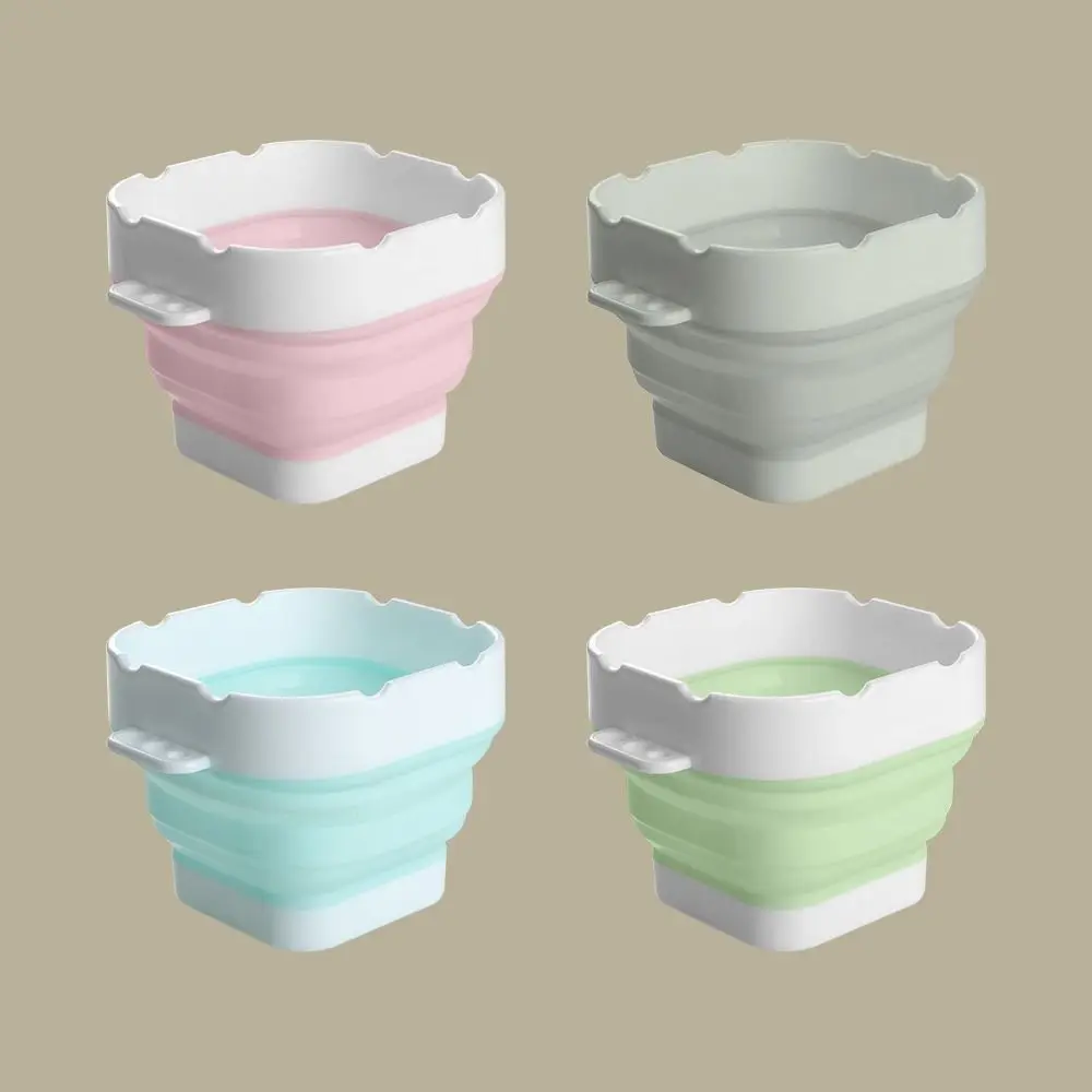 Morandi Color Mini Secchio per Vernice Pieghevole Riutilizzabile Pieghevole Lavabo Porta Pennello Portatile Penna Pennello Rondella Acquerello