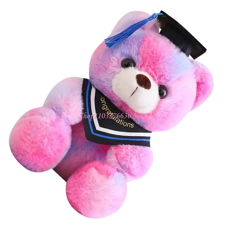 R6FD Joyful Graduation Plush With Cap For Kids And Students Graduation Gift 23cm