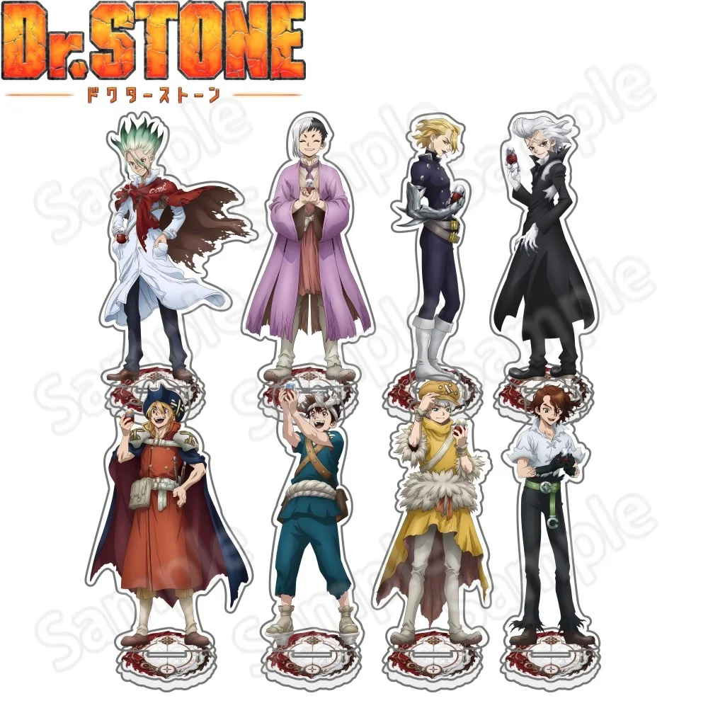 Anime Dr. Stone New Final Season 15CM Acrylic Stand keychain Anime Stand Ishigami Senku Asagiri Gen Student Room Desktop Decorat
