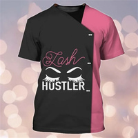 Artist Lashes Pattern T-Shirt For Women Eyelash Lovely 3D Printed Tees Summer Fashion Loose Tops Short Sleeves O-Neck T Shirts
