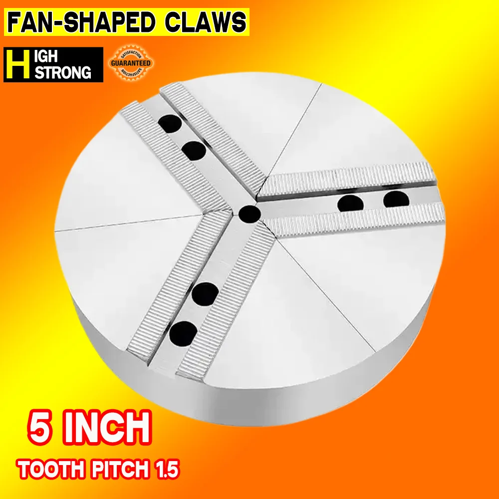 

5 inch hydraulic sector jaw fan-shaped claws 3 soft jaws for hydraulic pneumatic chucks Pie jaws Round full grip soft claw