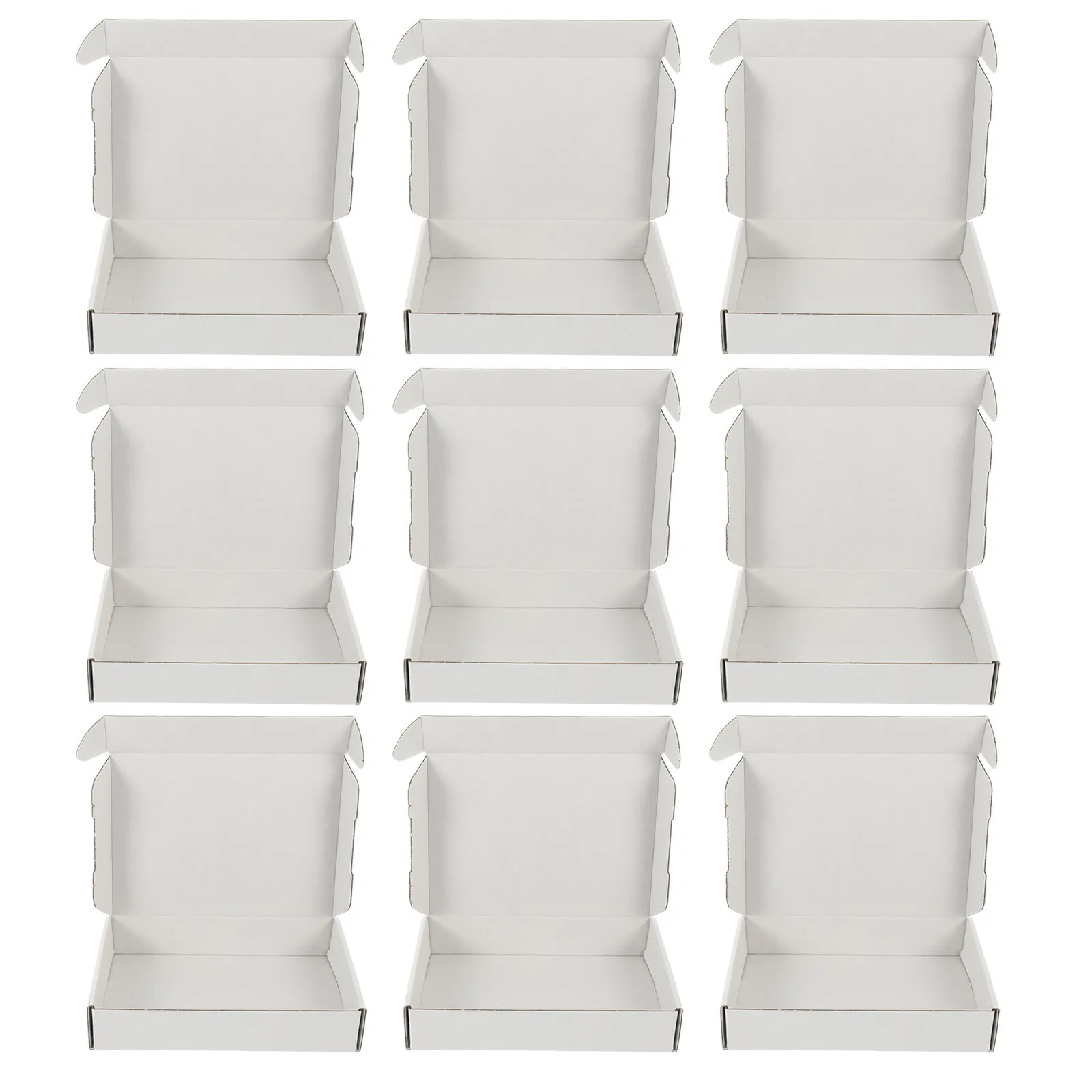 Caixas de embalagem de papel ondulado, 20 peças, caixa de armazenamento móvel resistente para envelopes, roupas, toalhas, envio reutilizável