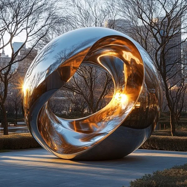 *Factory Customization Modern Abstract Stainless Steel Sculpture for Outdoor Park   Hotel Landmark Artwork Sculpture