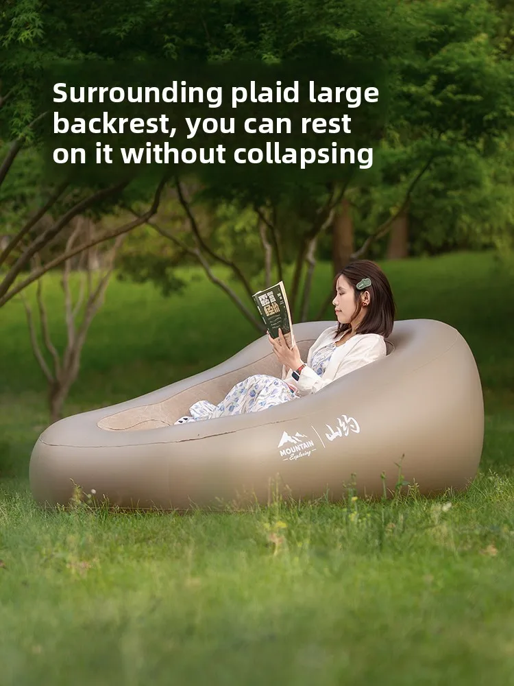 Outdoor self-inflating sofa, music festival camping gear, can be used as a lying or sleeping air mattress for camping.