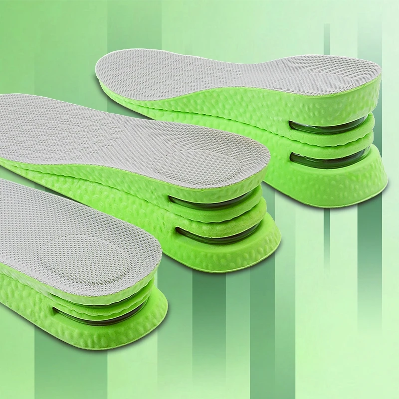 height increase insole Men Women Growing Sole Shoes Insoles Quality Sports Air Shock Absorbing Anti-Odour Shoe Pads 1Pair