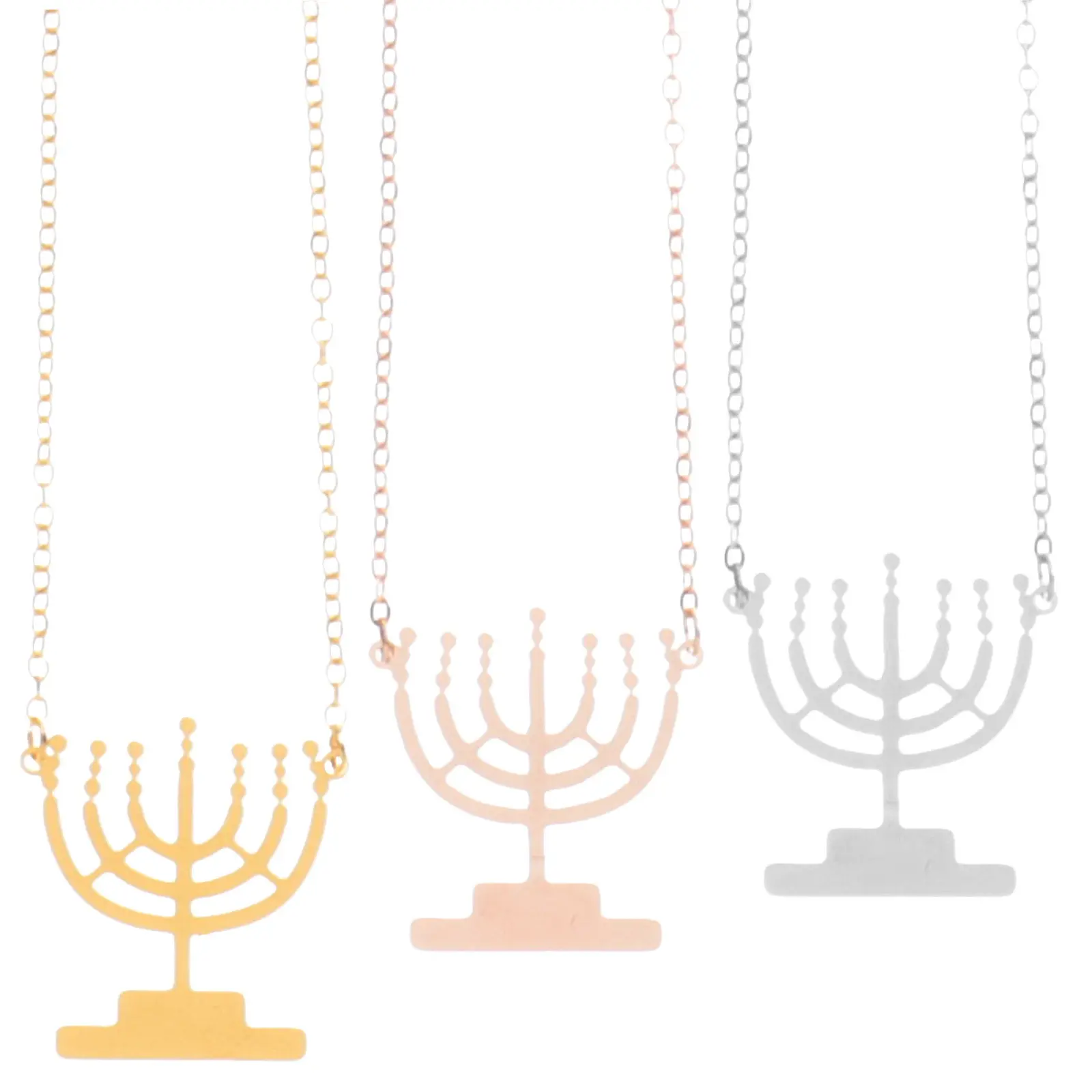 

3Pcs Candlestick Pendant Necklaces Women Fashion Simple Charming Neck Jewelry Gifts Trendy Decorative Necklaces for Women