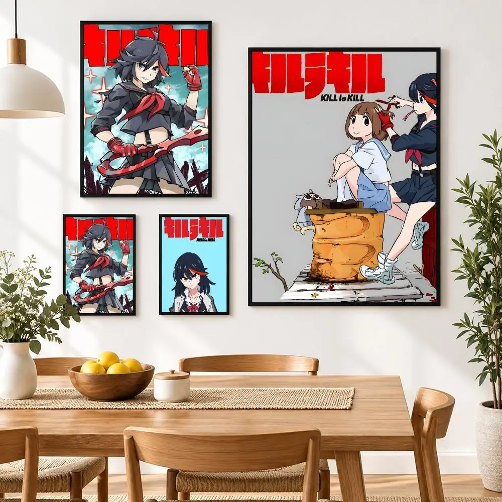 Anime K-Kill La K-Kill Ryuko Matoi Poster Waterproof HD Modern Peel And Stick Wall Decor Living Room Dorm Garage