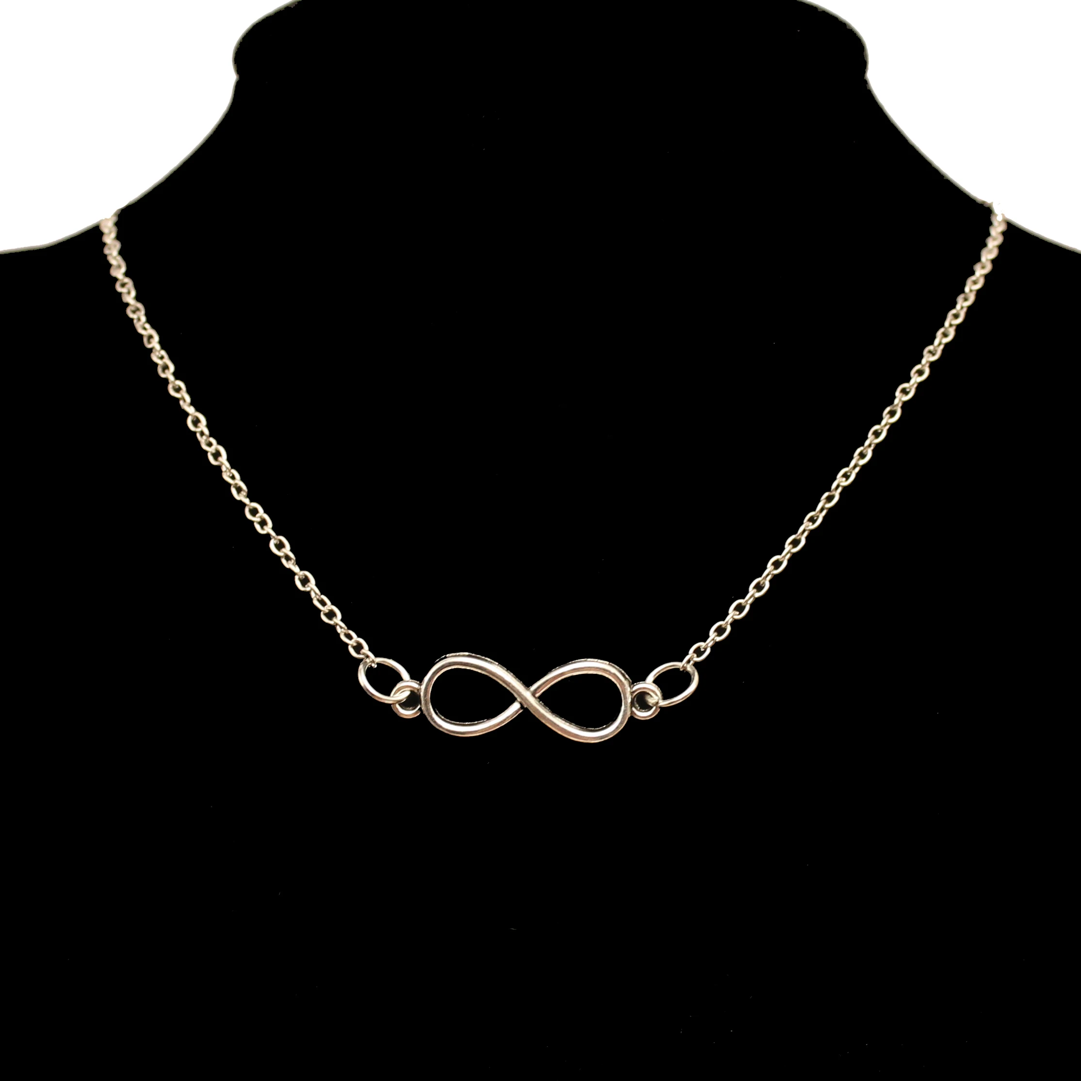 Kpop Harajuku Infinite Number 8 Neck Chain Choker Pendant Necklace For Women Simple Gold Color Aesthetic Accessories Jewelry