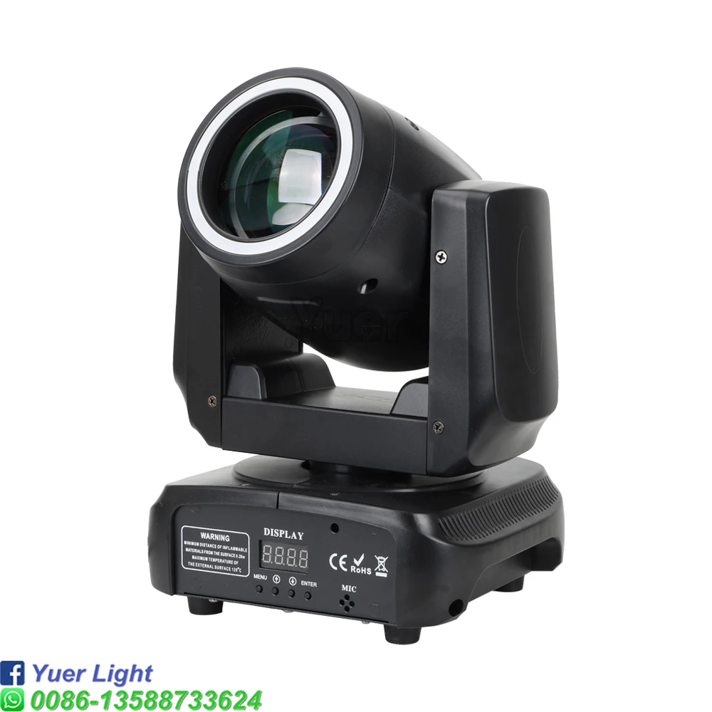 120W LED DJ Light Heads 7 Colors 11 Patterns DMX512 Sound Control 540° Rotation Rainbow Effects for Audience and Party Club Bar