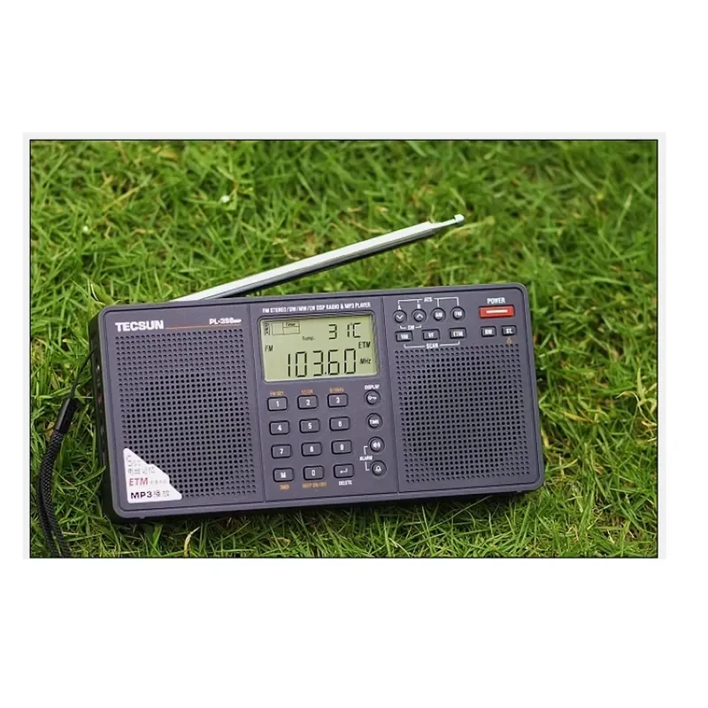 Tecsun PL398MP Portable Digital Radio FM AM SW DSP Receiver with ETM ATS Dual Speakers MP3 Player TF Card Slot Stereo Sound view 3