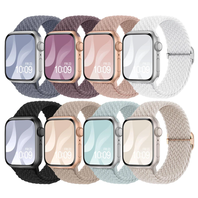 Braided straps For Apple watch 10 band 42mm 46mm 45mm Ultra 49mm 44mm 40-41mm belt correa bracelet iWatch series 9 8 7 4 5 se 6