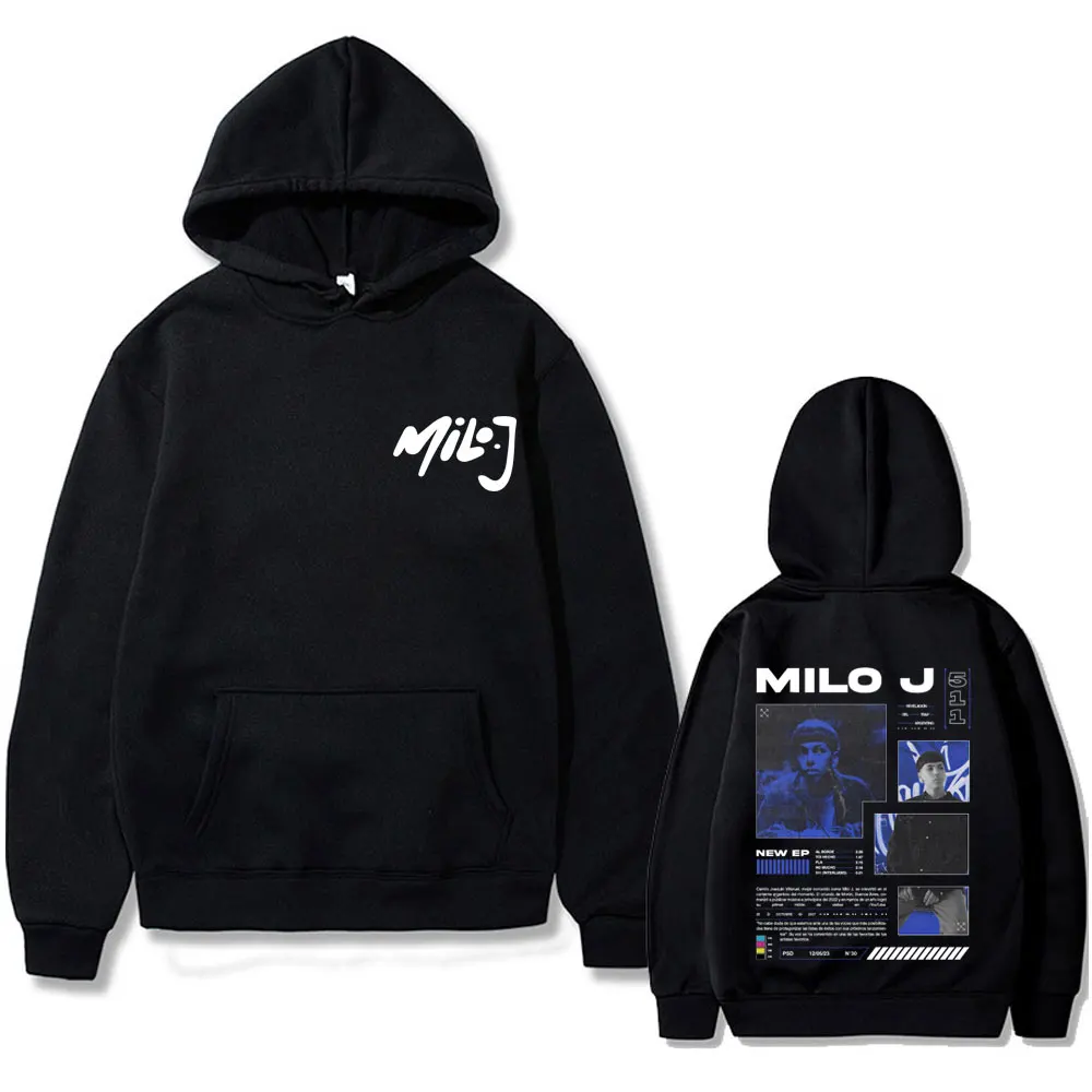 Rapper Milo J 511 Album Graphic Hoodie Men Women Clothing Vintage Hip Hop Sweatshirt Men's Fashion Oversized Hoodies Streetwear