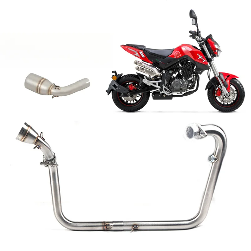 

Motocycle Exhaust Muffler Front Pipe For Benelli Tnt 125 Tnt 135 Motorcycle Full System Exhaust Tube Tnt 125 135