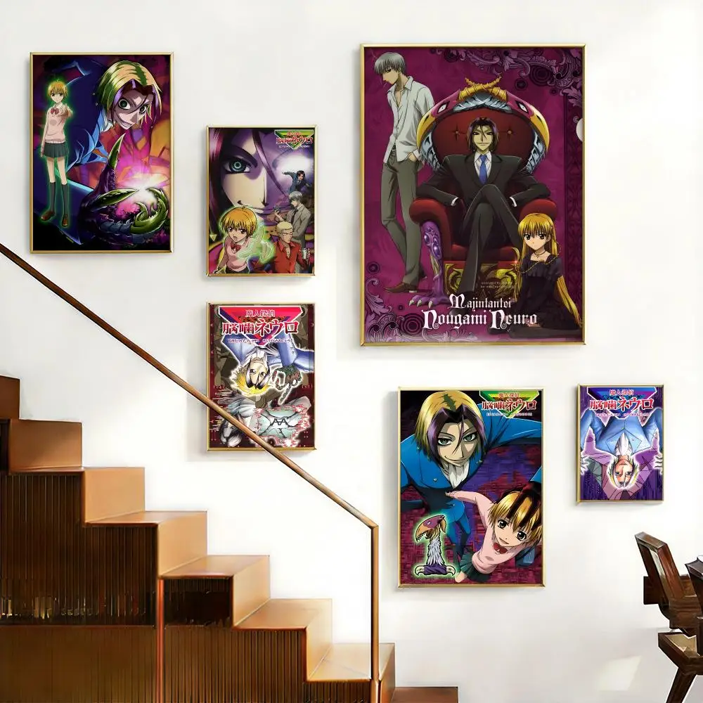Dark Anime Neuro Supernatural Detective Poster HD Self-Adhesive No Residue After Removal Ideal for All Kinds of Wall Decor