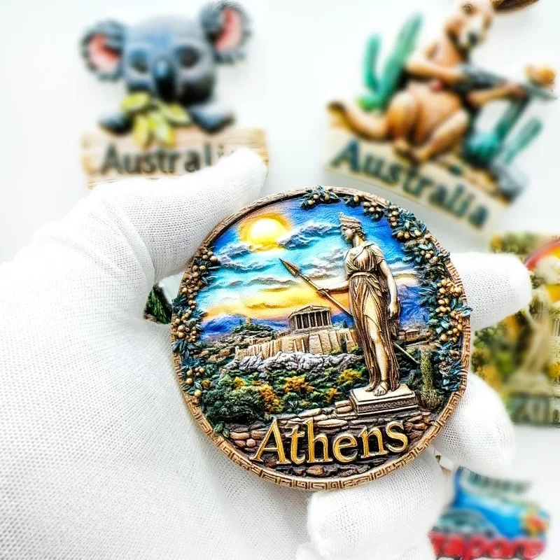 Greece Souvenirs Athens Fridge Stickers Parthenon Santorini Fridge Magnets Home Decoration Wedding Gifts