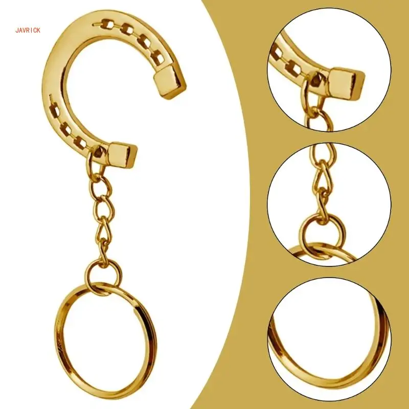 N1HE Fashionable Horseshoe Key Holder Snaffle Bit Keychain Accessory Charm Pendant for Stylish Men and Women Daily Use