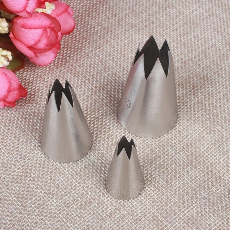 2M#1M#633#Stainless Steel Icing Piping Nozzles DIY Flower Cream Nozzles Cake Decoraitng Tools Chocolate Cupcake Pastry Nozzles image 4
