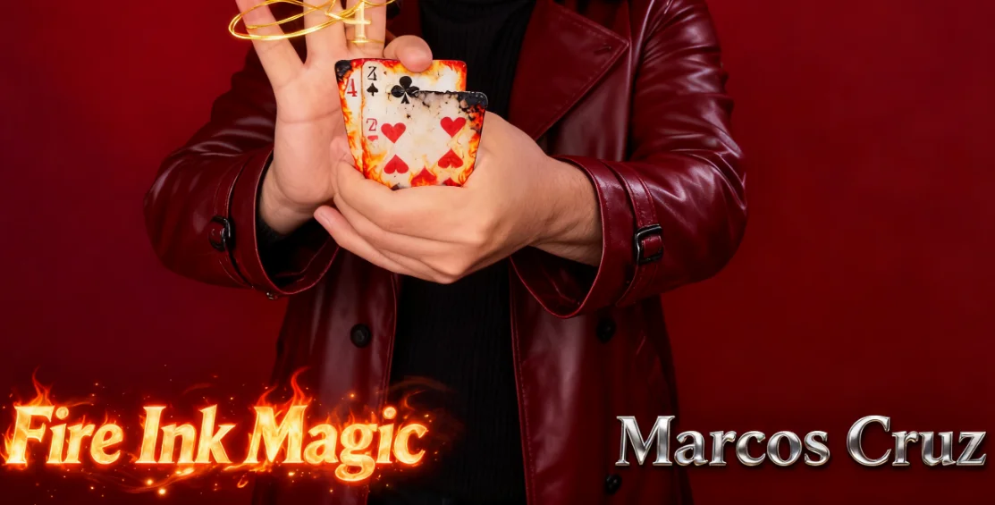 Marcos Cruz Fire Ink Money Bill Magic EUA Adereços de close-up de palco para mágicos, bar de rua, ilusões, truques de performance