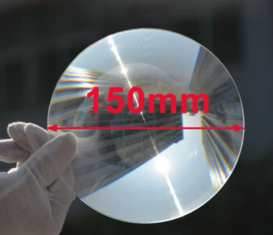 

150 мм линза Френеля из ПММА, конденсаторные резьбовые линзы, DIY лупа, светодиодная лампа, проекционный проектор, солнечный концентратор, дектор