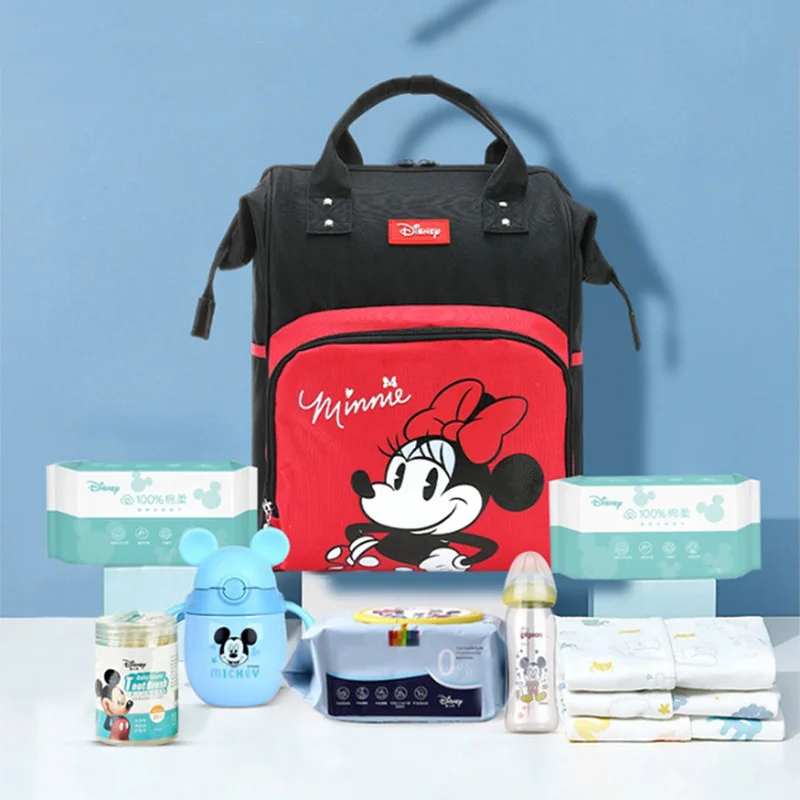 Disney Cartoon Mickey Mommy Bag Maternity Package Waterproof Oxford Cloth Baby Travel Storage Bag Baby Diaper Bags High-Capacity