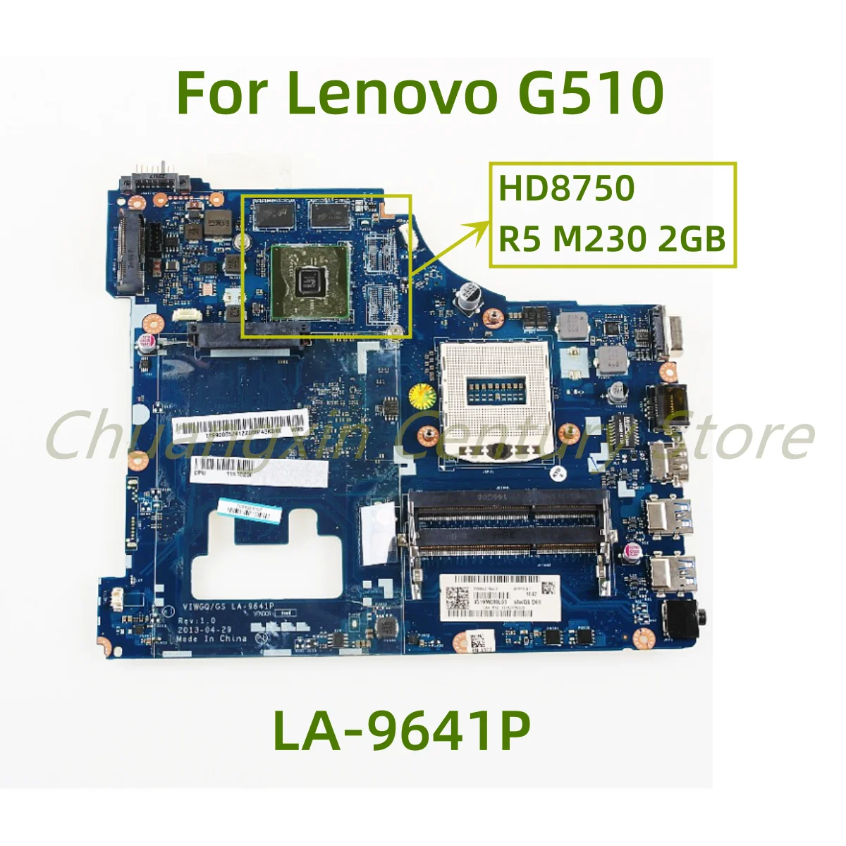 Suitable for Lenovo G510 laptop motherboard LA-9641P with GPU: HD8750/R5 M230 2GB 100% Tested Fully Work