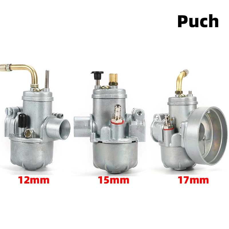 12mm 15mm 17mm Motorcycle Carburetor Puch for Moped Bing Style Carb Stock Maxi Sport Luxe Newport Cobra Carburador Engines E50