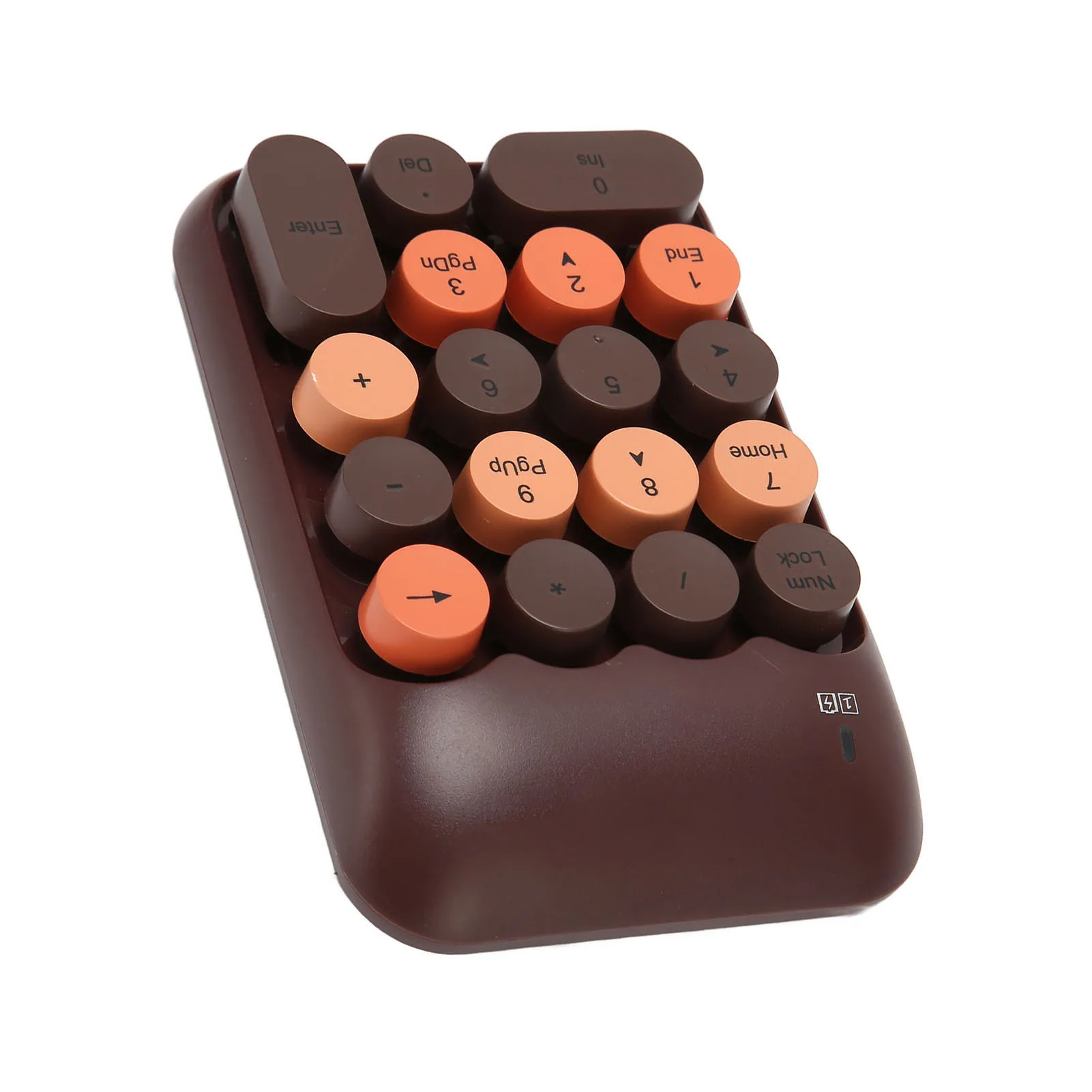 Number Keyboard Silent 2.4GHz Wireless Numeric Keypad Round Keycaps Multifunction for Windows  for OS X for Office for Win 8