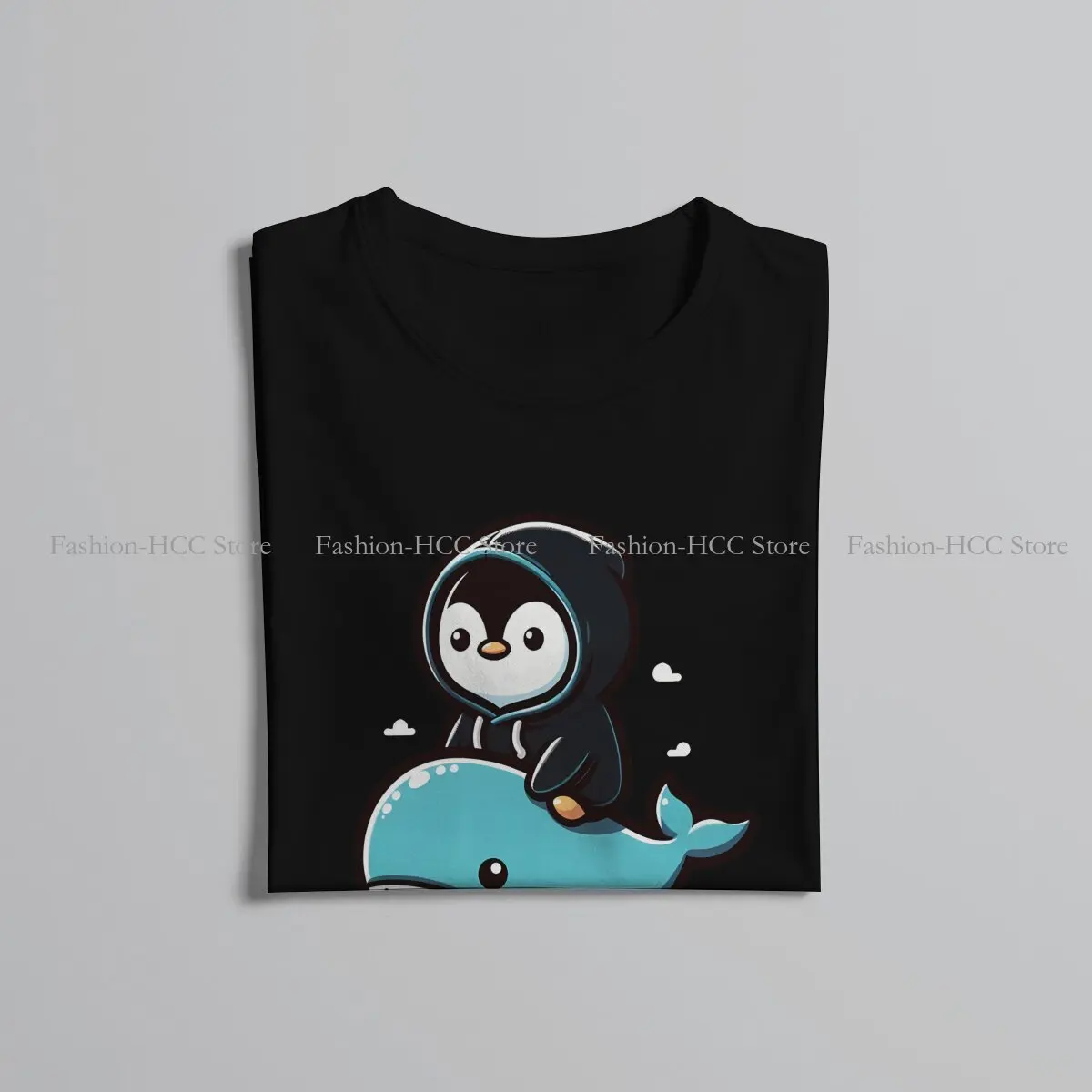 Penguin Polyester TShirt for Men Linux  Docker Humor Casual Tee T Shirt Novelty Trendy