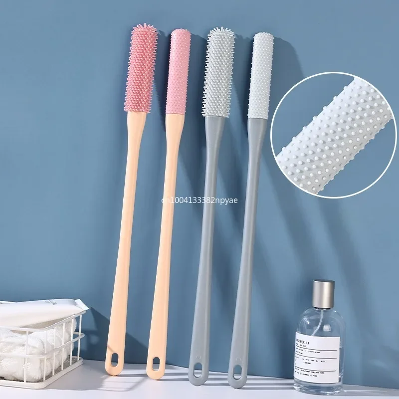 Toe Cleaning Brush Long Handle Foot Washing Brushes Foot Scrubber Skin Exfoliation Shower Feet Cleaner Silicone Brush Tools