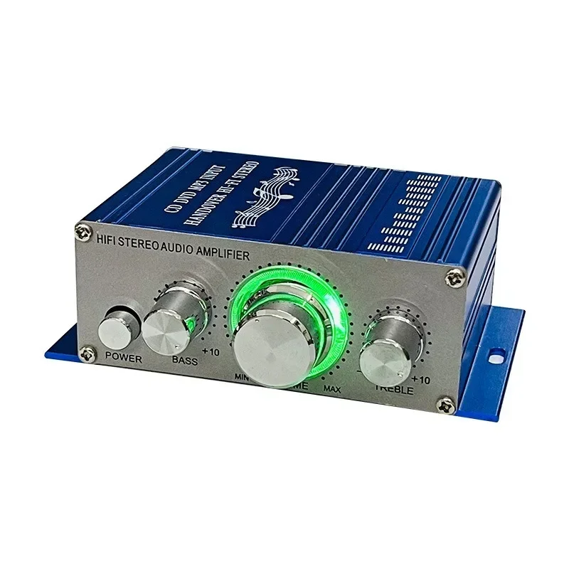 

Mini Audio Power Amplifier Volume Control Aluminum Alloy Compact Hi-fi Stereo Reciever 12V for Tablet Computer Home Car Audio TV