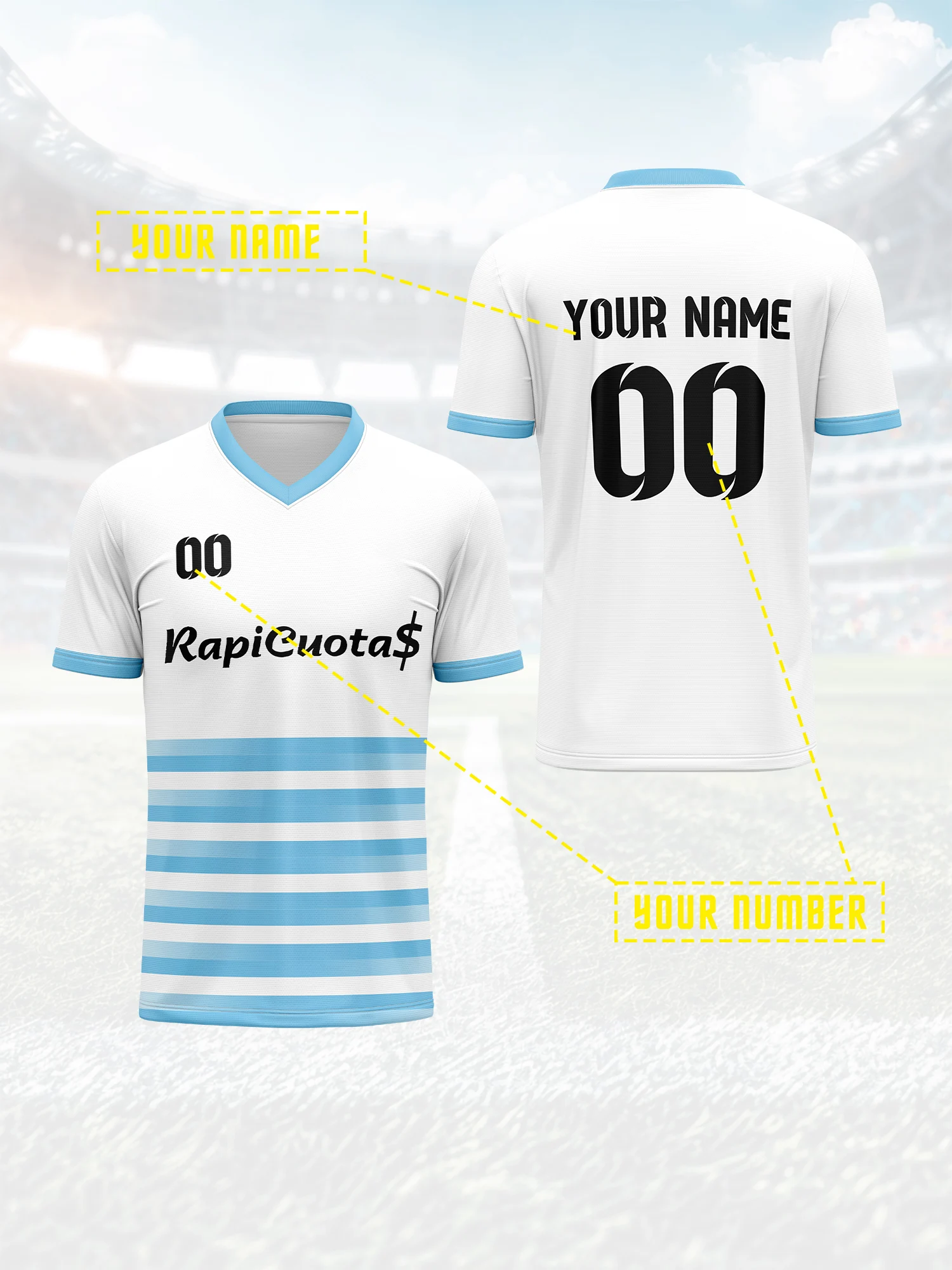 

2026 Men's and Women's Customized Name and Number Sports V-Neck Jerseys, Quick-Drying, Fashionable, Sublimation Technology