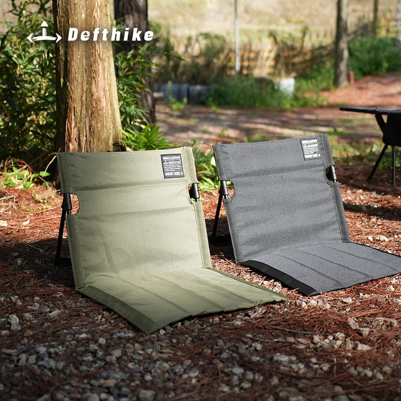 Defthike Offizieller Klappbarer Campingstuhl Einzelner Relaxsessel mit Rückenlehne und Kissen Picknick-Campingstuhl Strandstühle für Outdoor und Garten