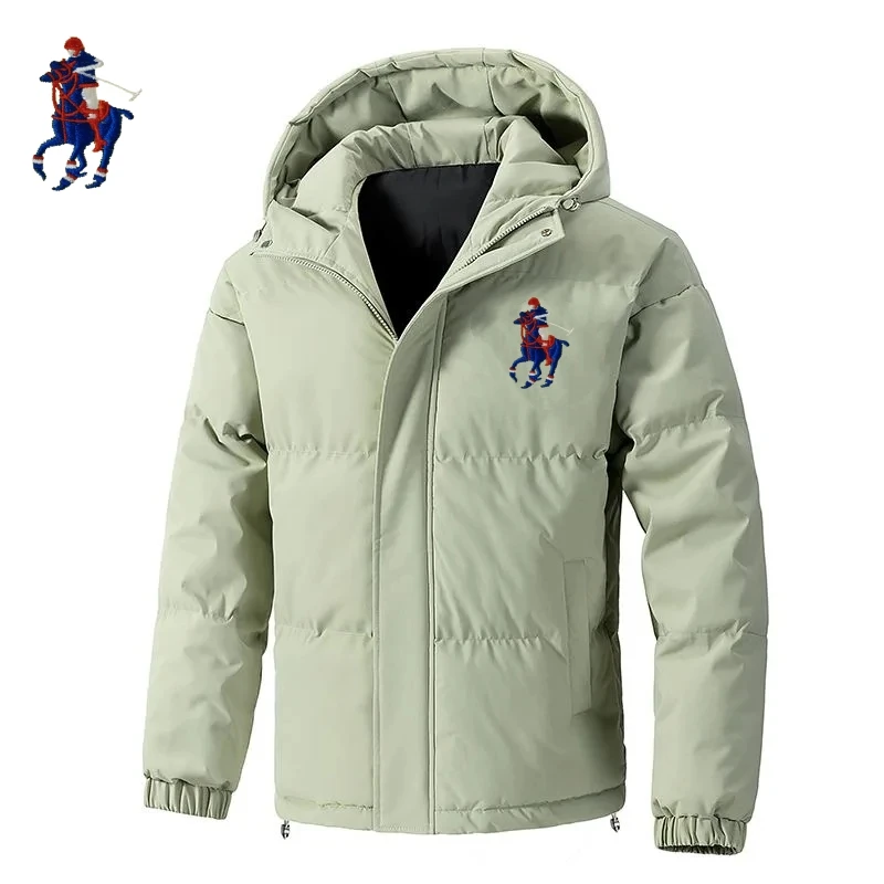 High quality hooded cotton jacket for men and women in winter, warm, windproof, and snow resistant multifunctional jacket