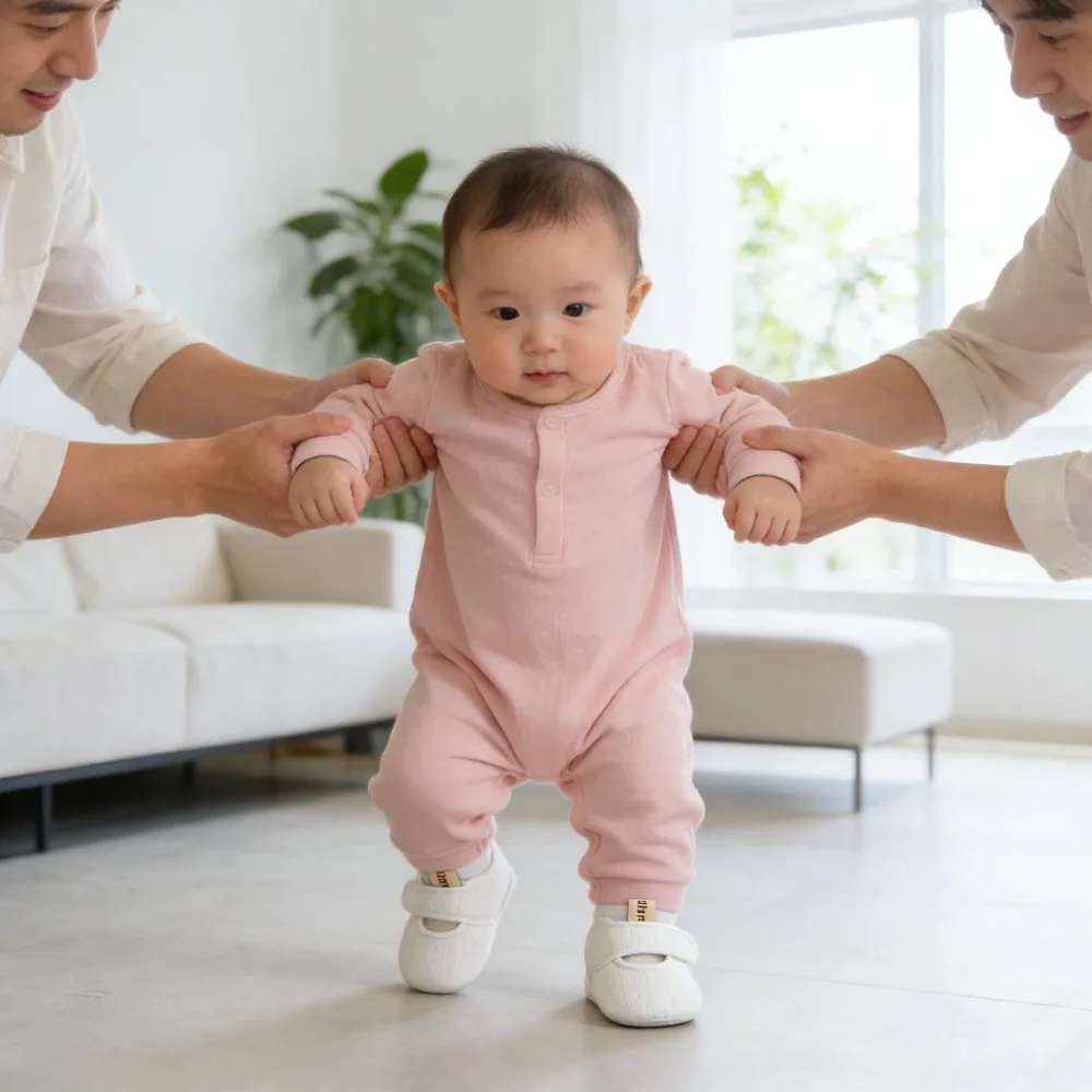 

6-12 Month Newborn Infant Anti Slip First Walkers Cotton Soft Soled Walking Shoes Baby Spring Summer Cute Solid Floor Socks