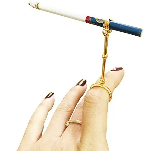 Ring Cigarette Holder Stand Rack Clip Cigarette Holder Ring Cigarette Finger Clip Holder Ring Cigarette Clip Smoking Accessories