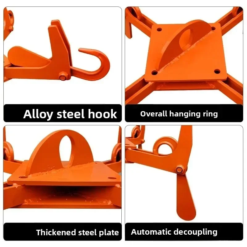 Lifting hook decoupling cross crane, automatic detachment lifting hook