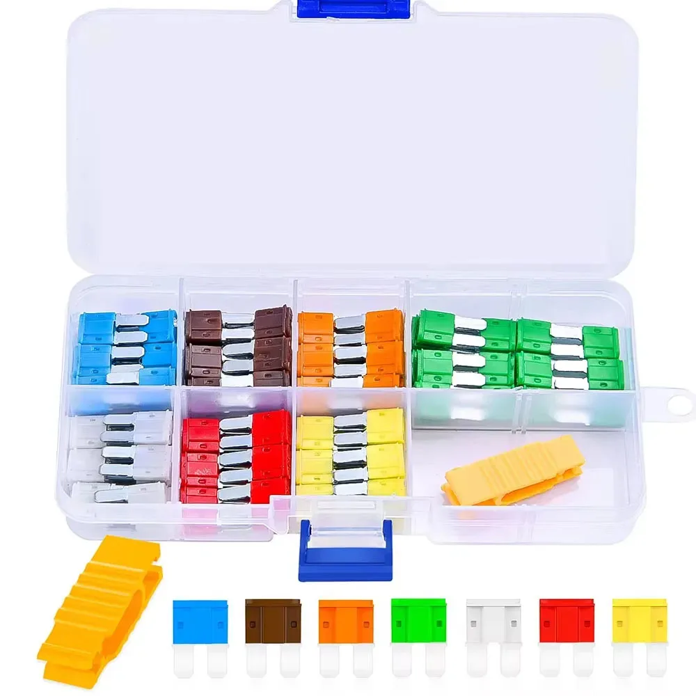 105 Pcs Micro2 Fuses ATR APT Blade Fuse (5A 7.5A 10A 15A 20A 25A 30Amp) Fuses Assortment Kit with Fuse Puller