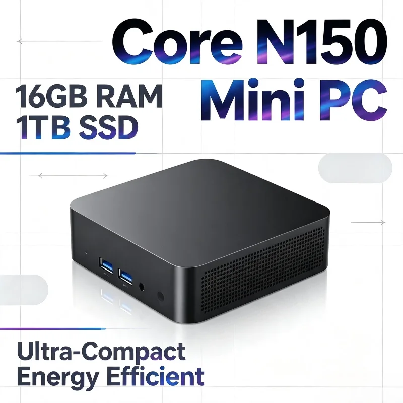 2026 인텔 코어 i9 10980HK N150 미니 PC 16GB 램 1TB M.2 SSD WiFi 6 BT5.2 4K 게이밍 휴대용 프로 맥스 칩