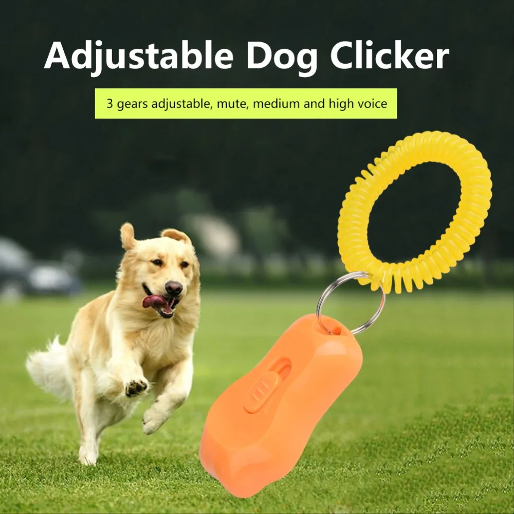 Paw Shaped Dog Training Clicker Three Level Adjustable Lightweight Pet Sound Trainer Multi Tone Sound Portable