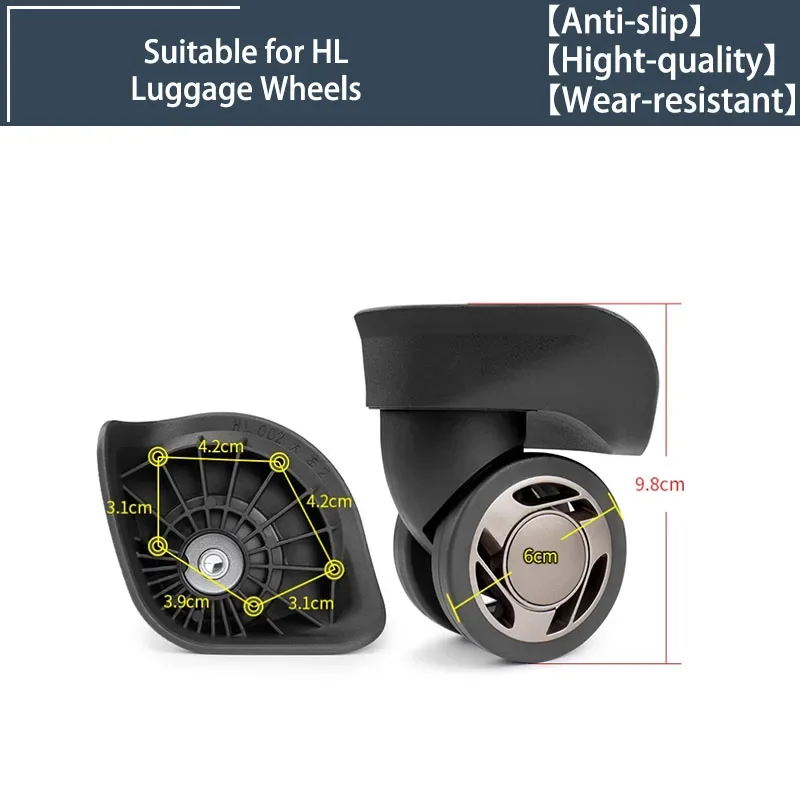 

For HL-002 Luggage Spinner Wheels Ultra-Quiet Durable and Smooth-Rolling Luggage Wheel Accessories 360° Spinner Wheels