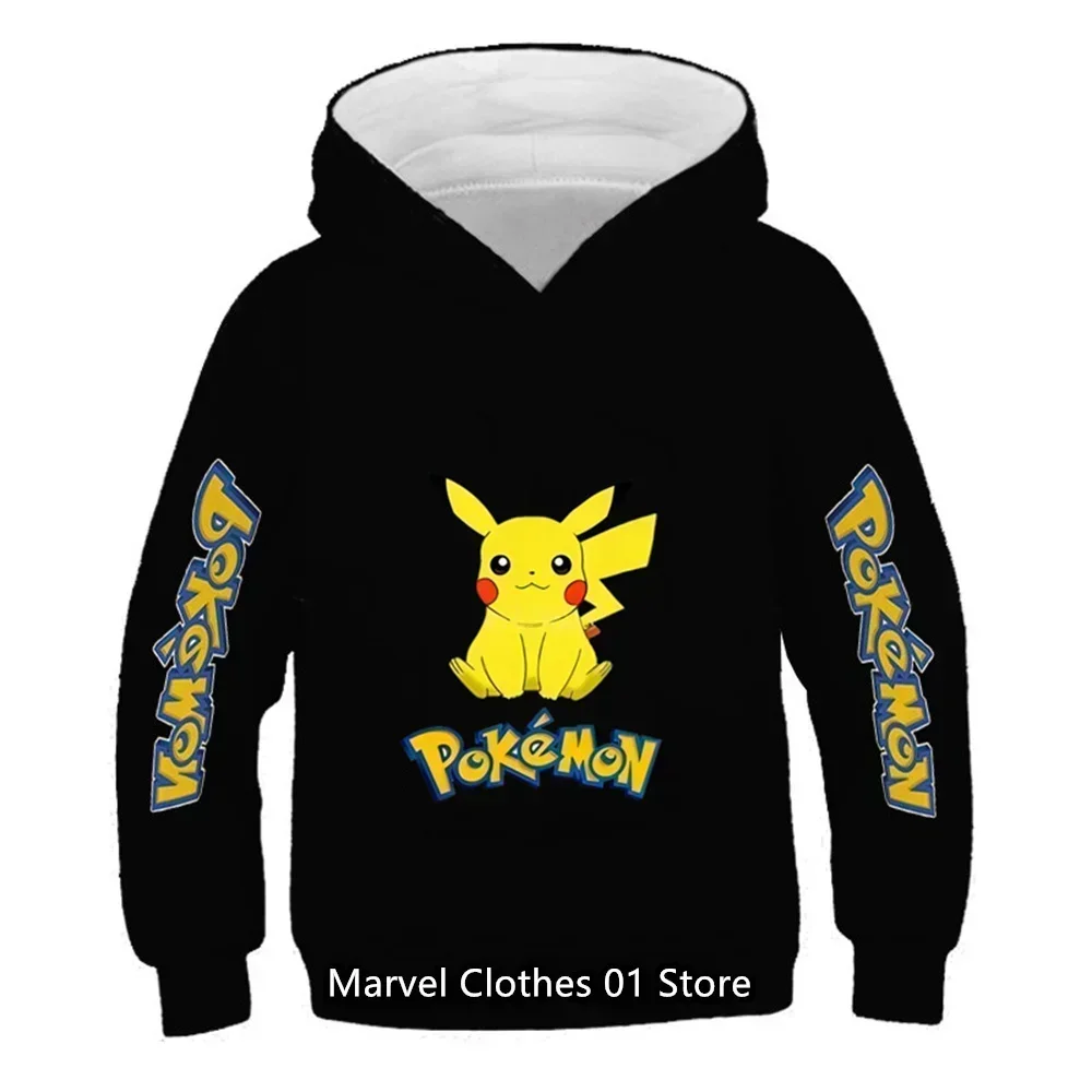 Pokemon Hoodie Kids Clothes Boys Girls Clothing Baby Sweatshirts Pikachu Sweater Pullovers Tops Sonic Hoodies Sportwear