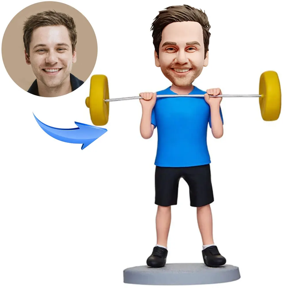

Custom Bobbleheads, Custom Workout Weightlifting Barbell Bobbleheads, Best Birthday Gift For Boyfriend, Husband