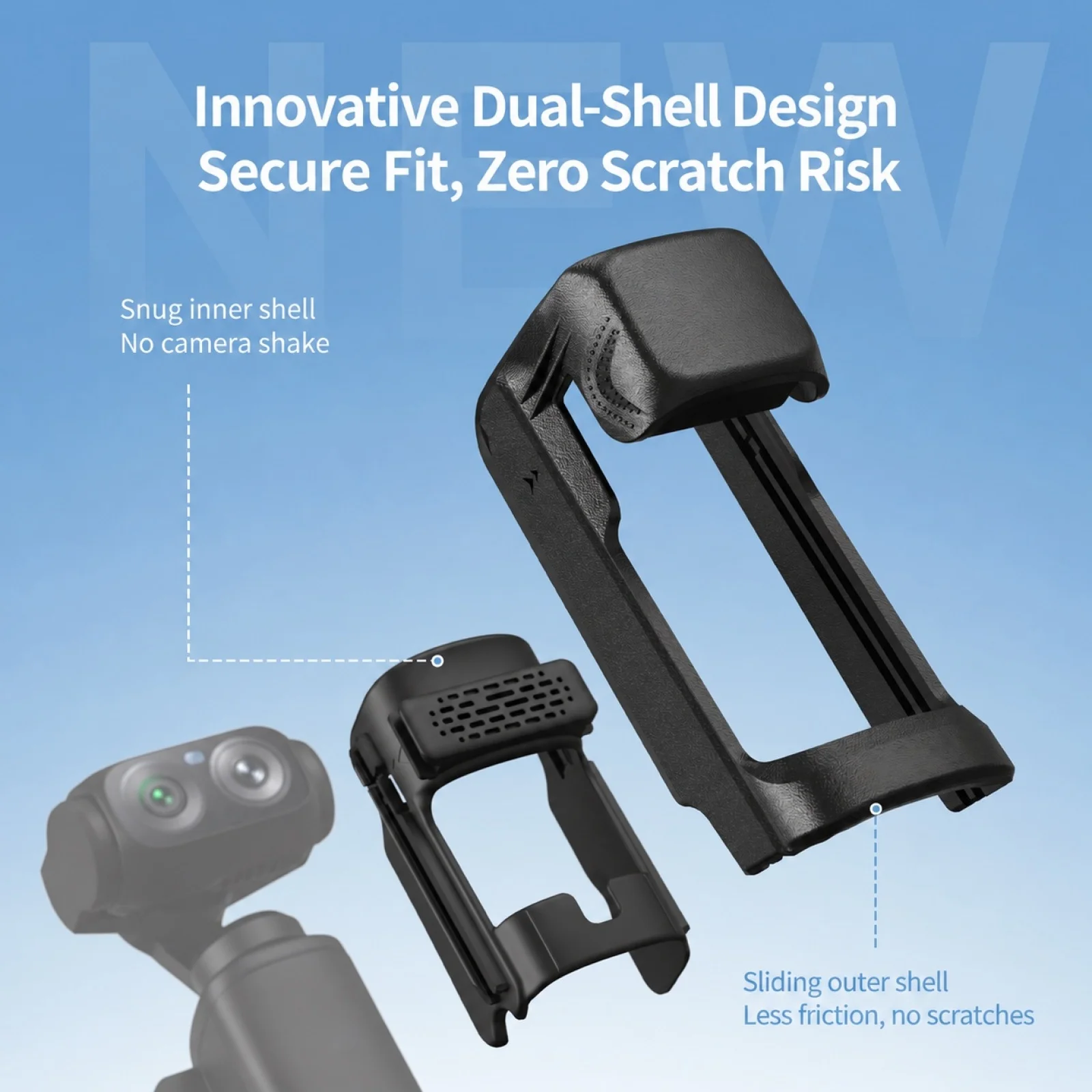 Slide Protective Case for Insta360 Luna Ultra, Stand Back Cover with Cooling Vents, Camera Scratch-Free Protective Accessory